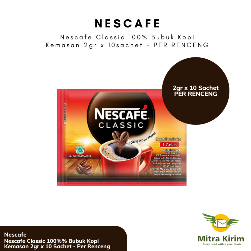 

Nescafe Classic Sachet 2gr x 10sachet