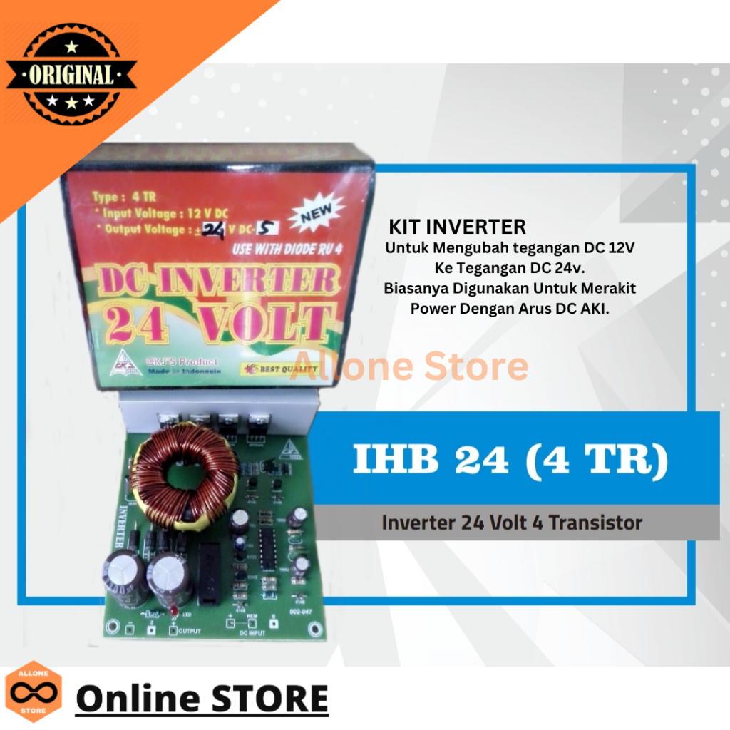 Kit Inverter DC 12 Volt ke DC 24 Volt CT - Converter 12V DC to 24V DC