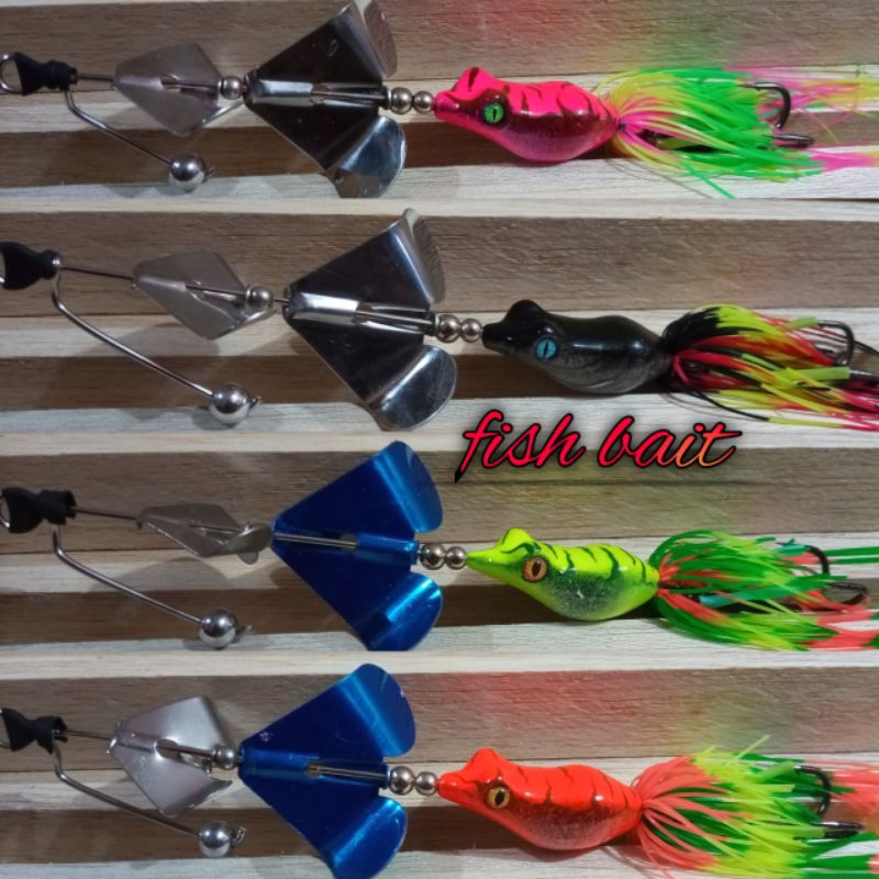 Umpan Buzzbait slater double propeller baling tiktok/ umpanTOMAN/GABUS/KERANDANG