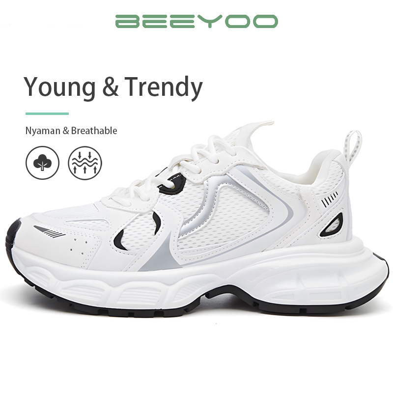 	 Beeyoo Sepatu Olahraga Wanita Casual Kets Sepatu Sneakers Wanita Sporty Cewek Fashion Style Shoes WR705	
