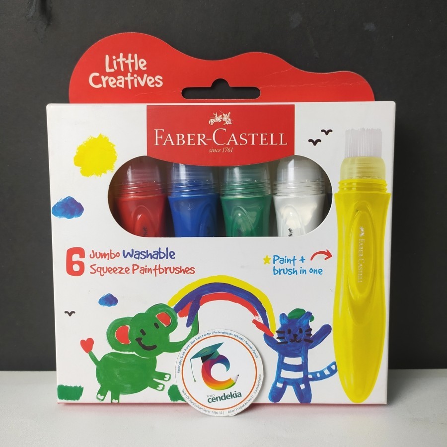 

Jumbo Washable Squeeze Paintbrushes FABER CASTELL Little Creatives