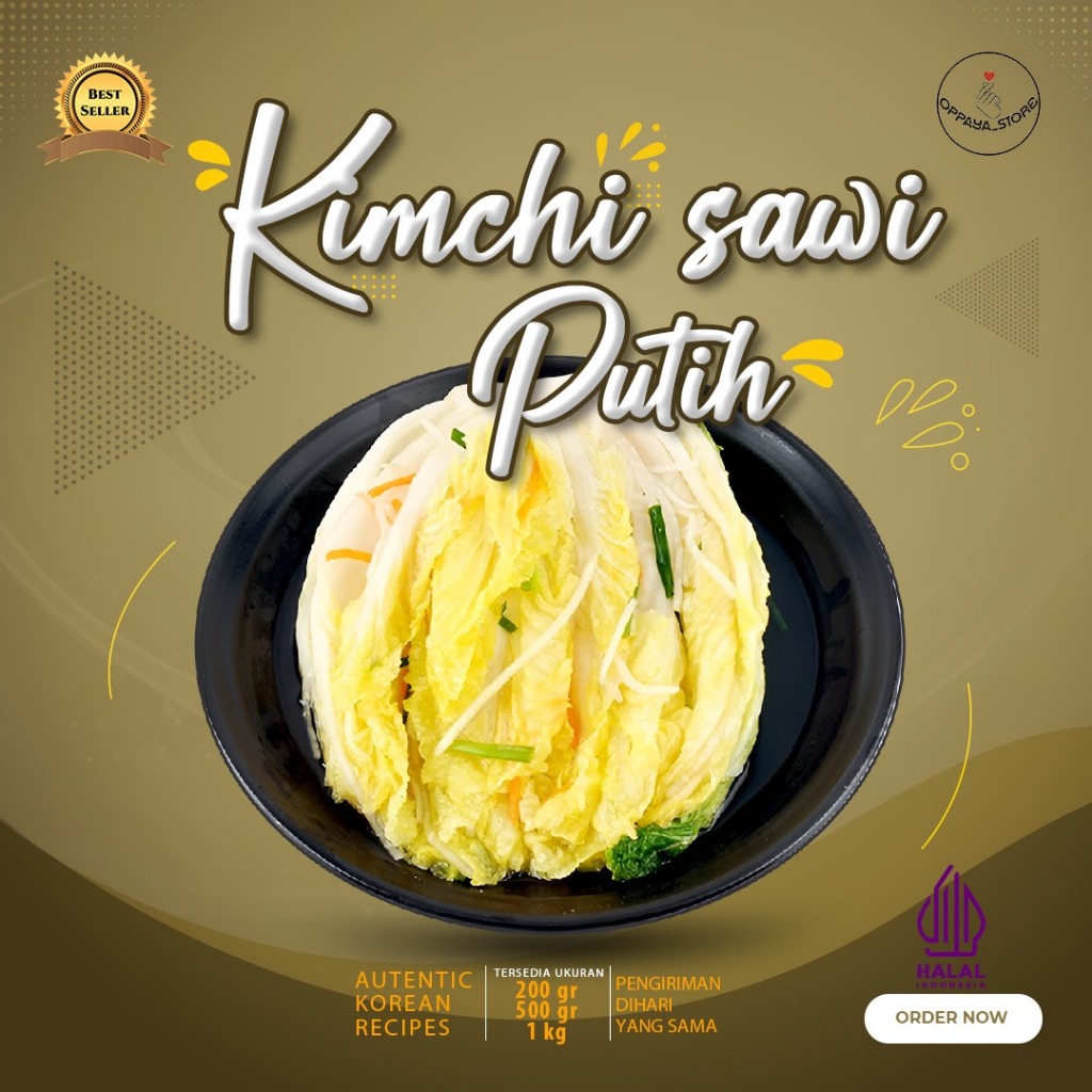 

Kimchi Putih | Baek Kimchi Korea | White Kimchi Oppaya Halal By Oppaya