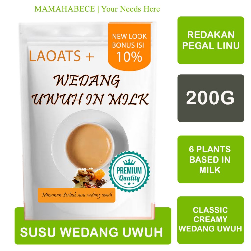 

Wedang Jahe Gula Aren Premium Minuman Diet Rendah Kalori Laoats (200G)