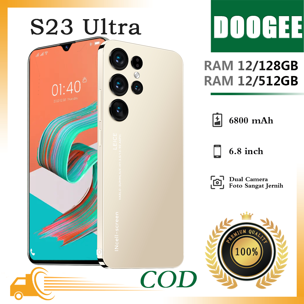 【Sangat Dipuji】COD Baru hp Galaxy S23 Ultra 5G 16GB+ 512GB 6800mAh 72MP 90Hz Handphone Android Dual 