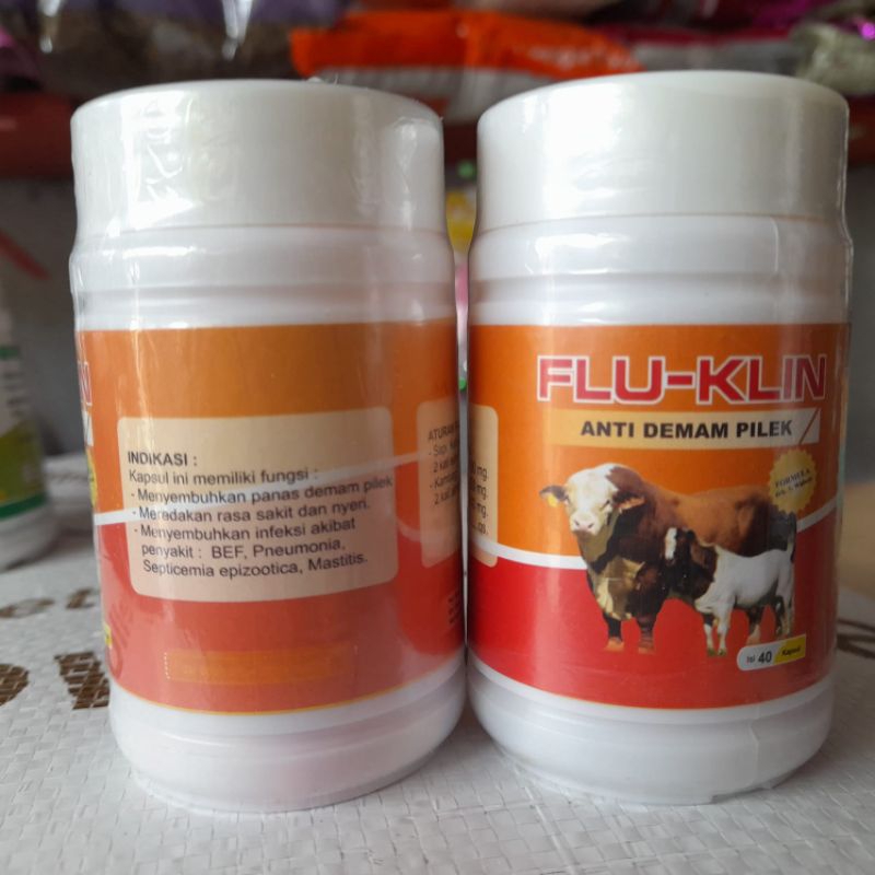 Flu Klin Obat Demam Sapi Kambing / Fluklin Obat Pilek Sapi Kambing Formula drh. S Widodo