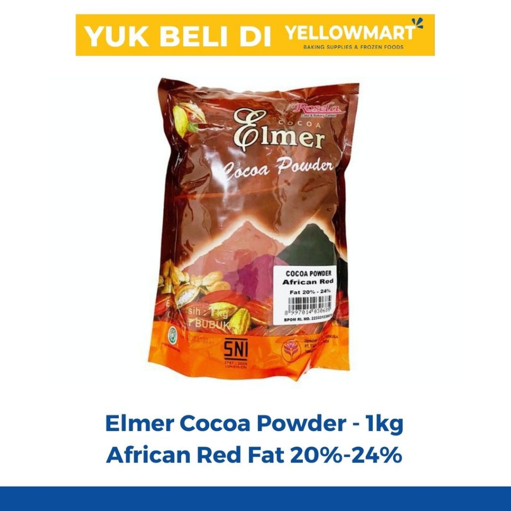 

Elmer Cocoa Powder 1kg - African Red Fat 20%-24%