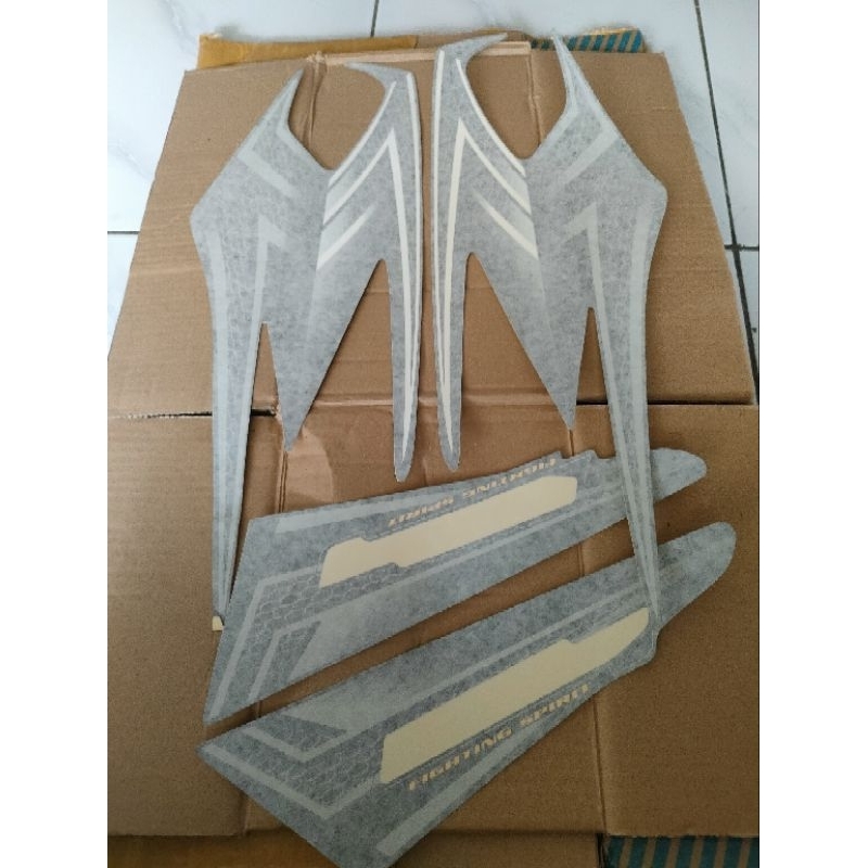 Stiker striping tangki set bok aki Rx king 2004 hitam Original Non kemasan