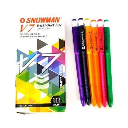 

Ballpoint/ Pulpen/ Pen Snowman V-7 Semi Gel 0.7 mm