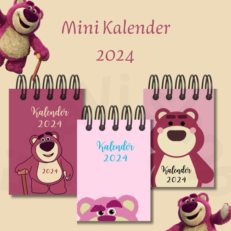 

COD kalender lotso calender meja mini aesthetic 2024