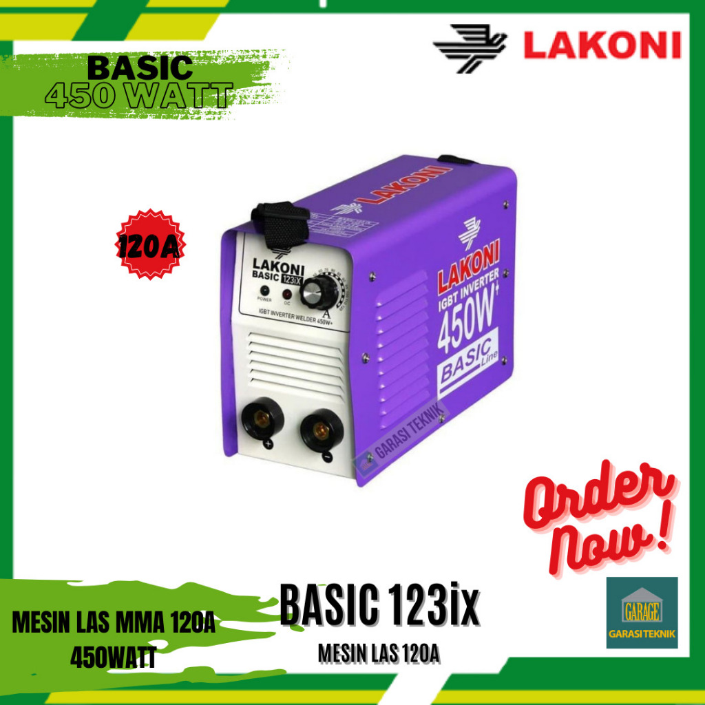 Mesin Las Lakoni Basic 123i X MMA 120A - mesin las 120A Basic Lakoni - las murah lakoni