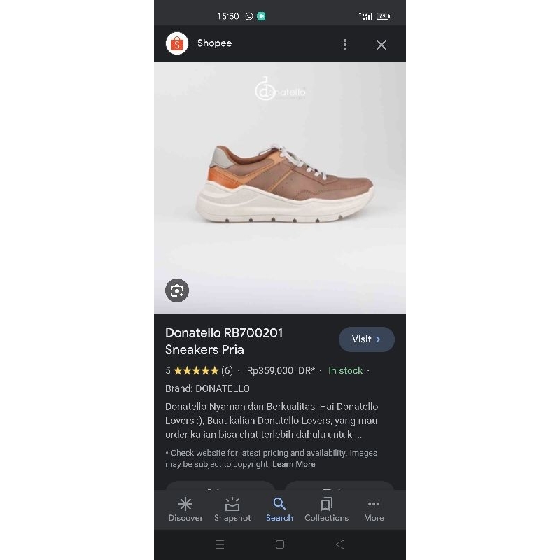 sepatu sneakers pria donatello size 44 new