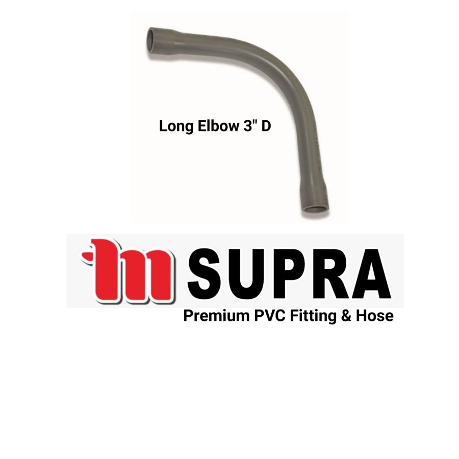 Long Elbow / Long Boch / Knee Panjang 90° PVC 3" D