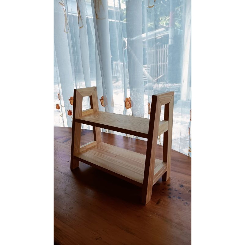 rak meja dapur/rak bumbu dapur/rak kayu serbaguna/rak kayu mini