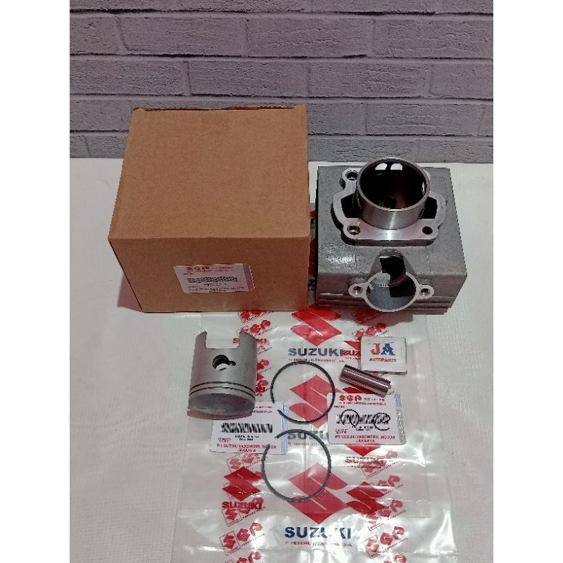Blok Seher Komplit Plus Piston Suzuki Satria 2 Tak 120 Hiu Lumba Satria Hiu Lumba OS STD