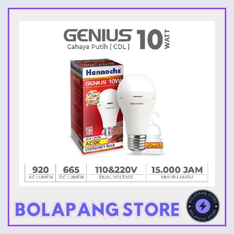 Lampu LED hannoch emergency 10W