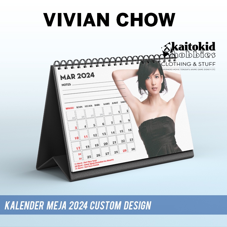 

Kalender 2025 VIVIAN CHOW Mandarin Idol Calendar Duduk Meja Bisa custom Desain