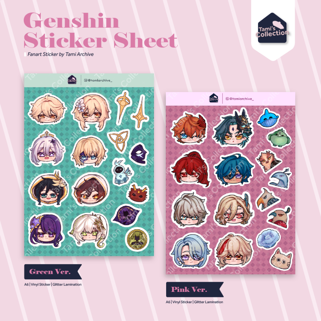 

[Tami’s Collection] Genshin Impact Glitter Sticker