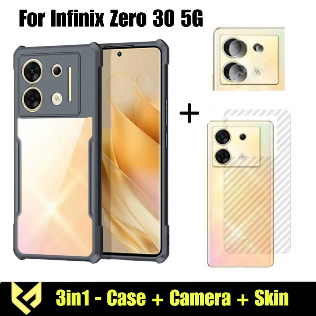 PROMO Paket 3IN1 Case Fusion For INFINIX ZERO 30 5G | INFINIK ZERO 30 4G  / INFINIX ZERO 20 Case Fus
