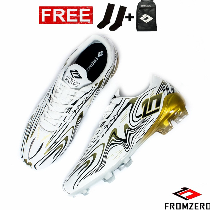 Grosir Fromzero - Sepatu Sepak Bola Fromzero Archer IN White Gold Original