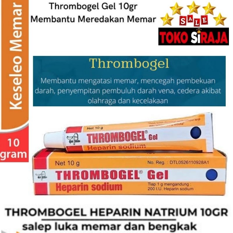 THROMBOPHOB GEL 10 GRAM / SALEP MENGATASI BENGKAK, MEMAR PADA KULIT