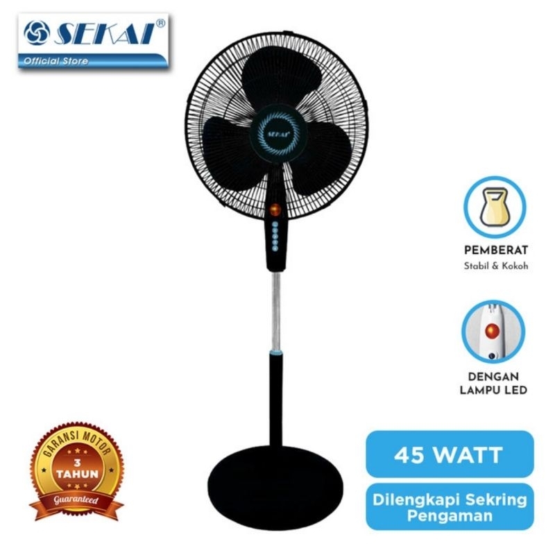 Kipas Angin Berdiri SEKAI 16 Inchi SFN 1621 Stand Fan SFN1621