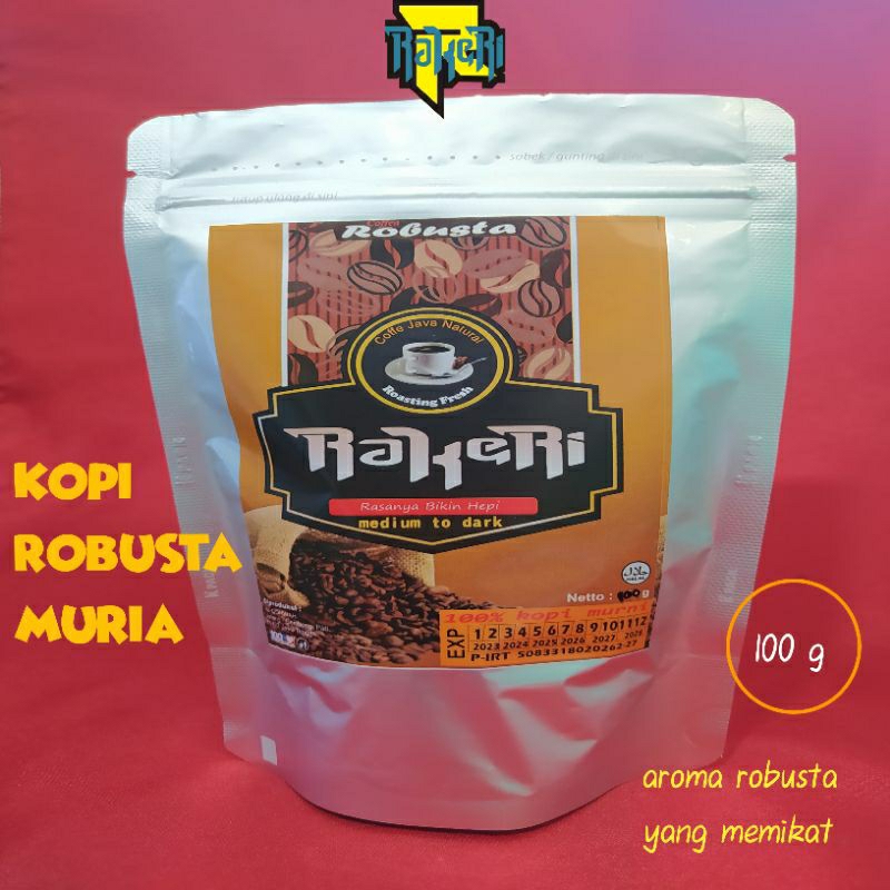 

Kopi bubuk robusta muria murni 100 gram - biji kopi tanpa campuran