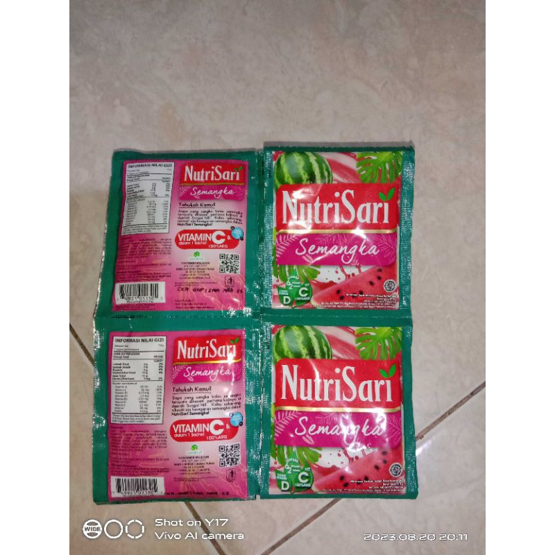 

Nutrisari Florida Orange 11gr, Nutrisari Belimbing 11gr, Nutrisari Lemon Tea 11gr, Nutrisari Yuzu Orange 11gr, Nutrisari Sirsak 11gr, Nutrisari Jeruk Nipis 11gr, Nutrisari Jeruk Peras 11gr, Nutrisari Es Kuwud 11gr, Nutrisari Semangka 11gr