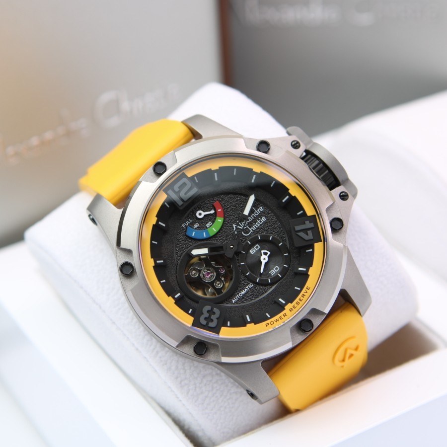 ORIGINAL Jam Tangan Pria Alexandre Christie AC 6295 / AC6295 Titanium Limited Edition Garansi 1 Tahu