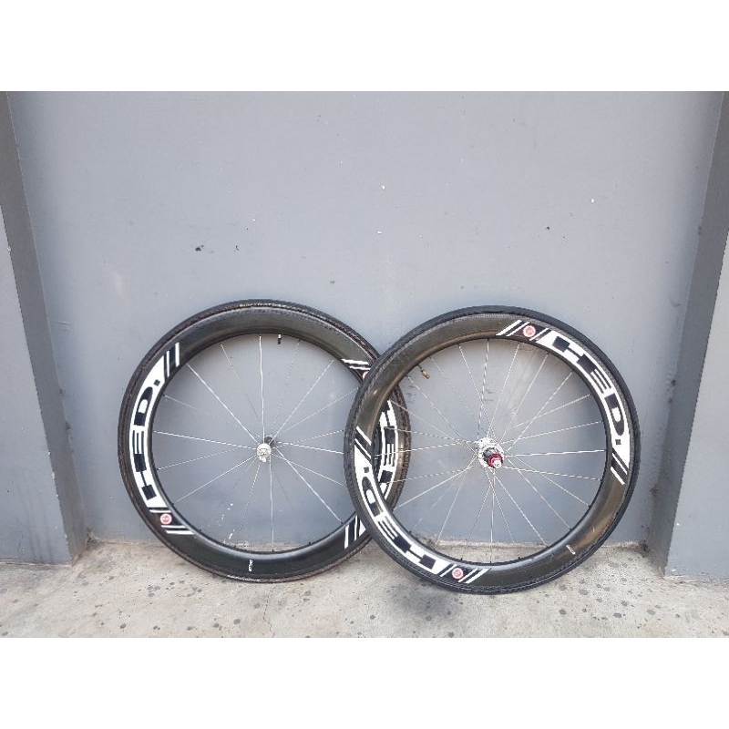Wheelset Roadbike RB Balap HED Rims Brake Carbon Tubular