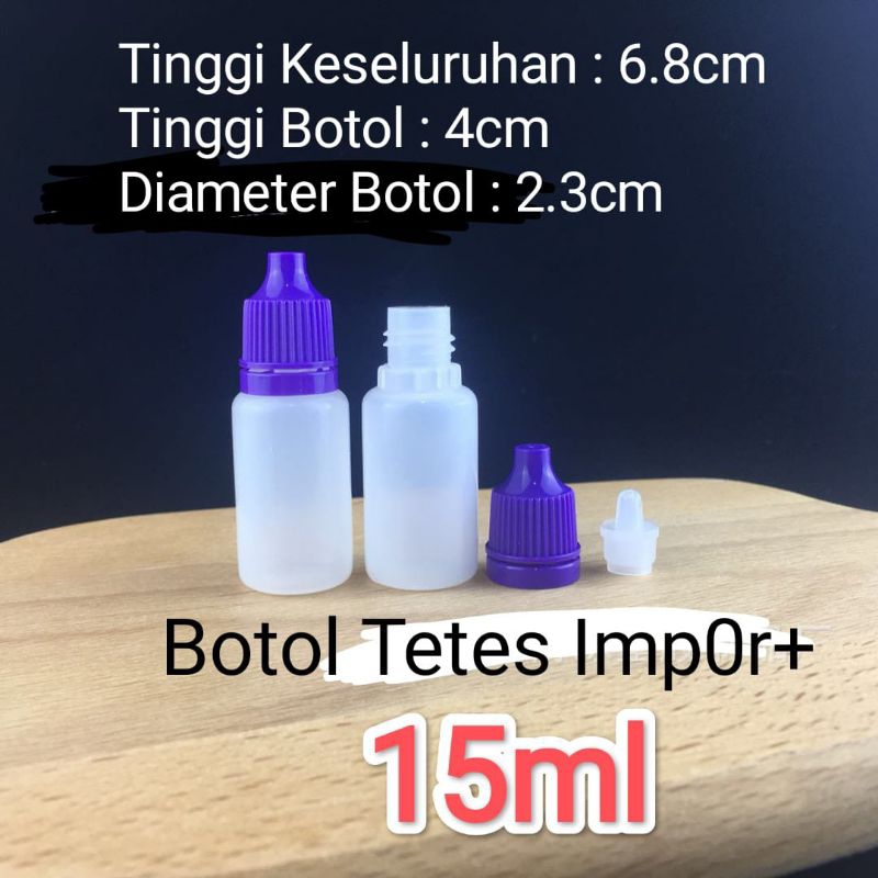 BOTOL TETES KOSONG SEGEL 15 ml / 15 cc Bening Doff