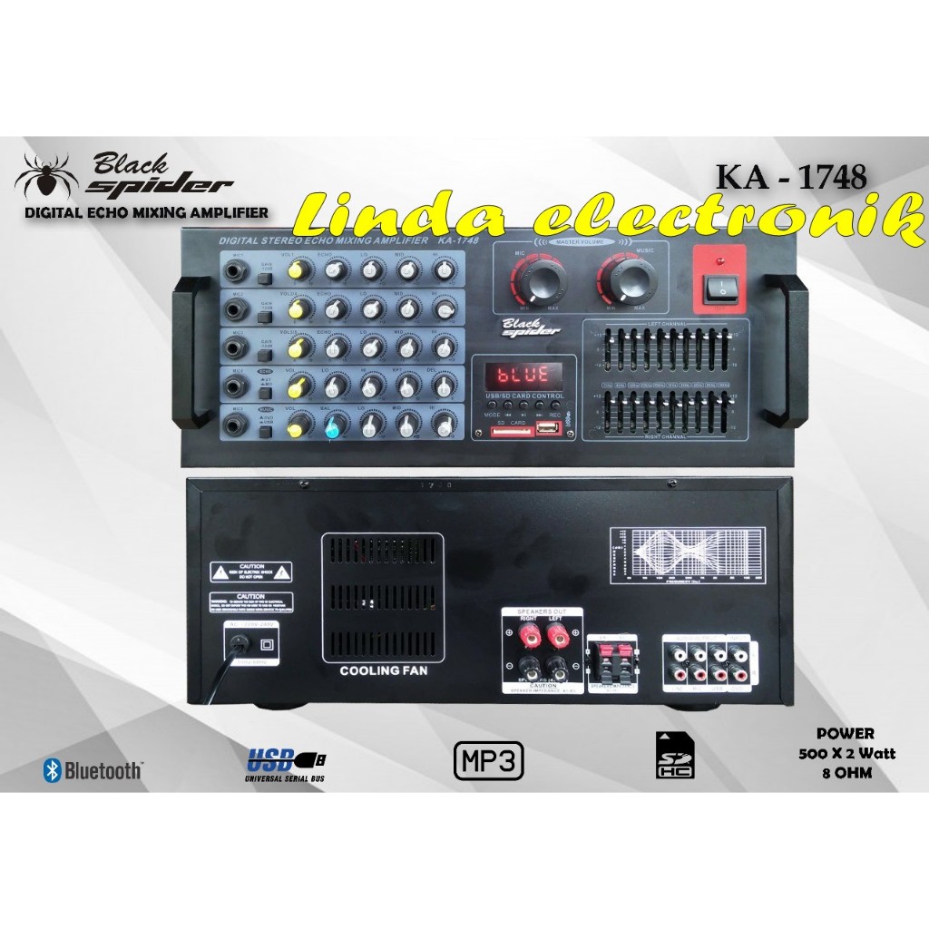 amplifier black spider ka1748 / blackspider ka 1748 original
