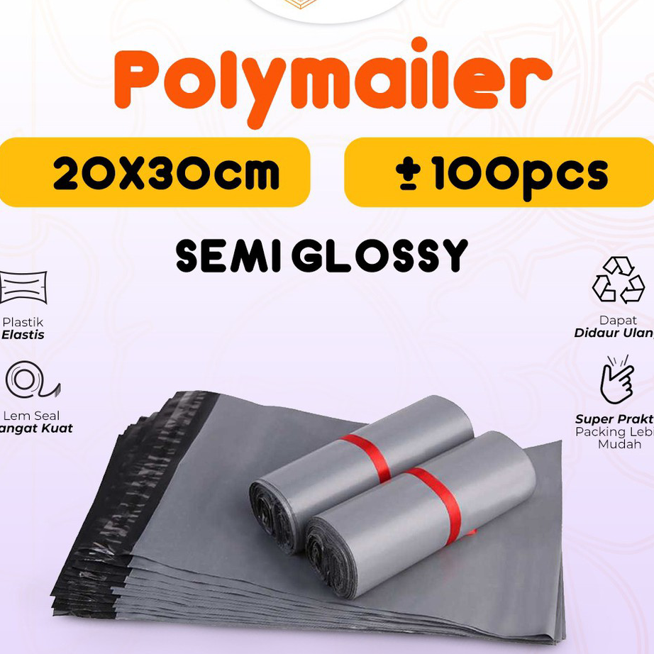 

←✻ Plastik Packing Olshop Online Shop ol on shop Polymailer Warna Hitam Abu 20x30 isi 100 pcs Tebal Glossy MURAH