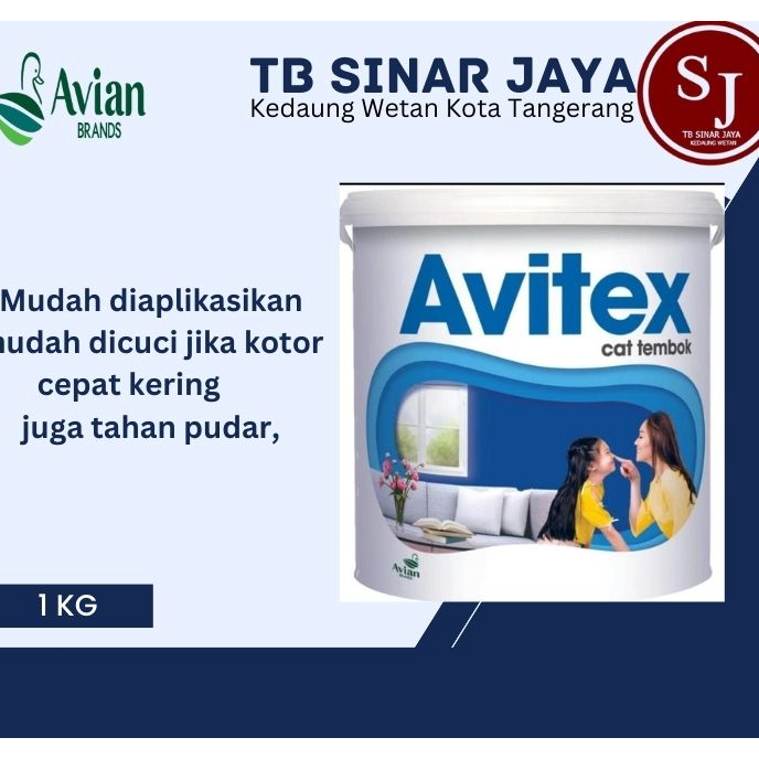 Terlaku. Cat AVITEX 1KG Cat Tembok dan Plafon  ,.