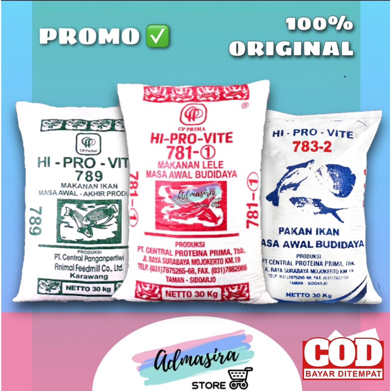 PAKAN IKAN 781 30kg 782 788 783 781-1 -2 -3 1 Karung 30 kg