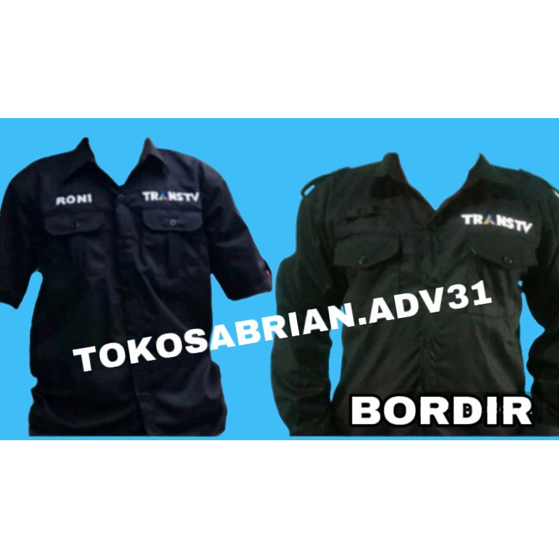 Kemeja Trans TV Seragam Trans TV Full Bordir