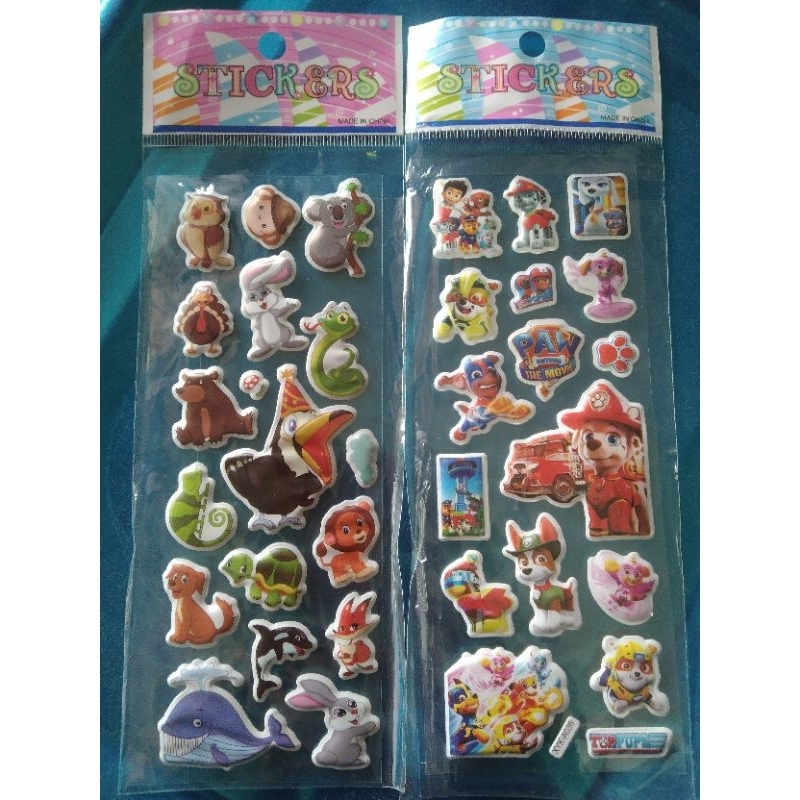 

Stiker timbul stiker 3D stiker karakter, mainan anak