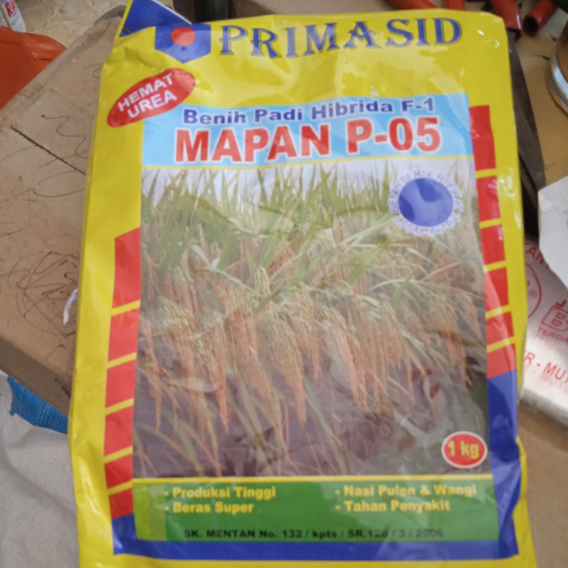 Benih padi hibrida F-1 MAPAN P-05.. kemasan 1 kg. exp 07-2024