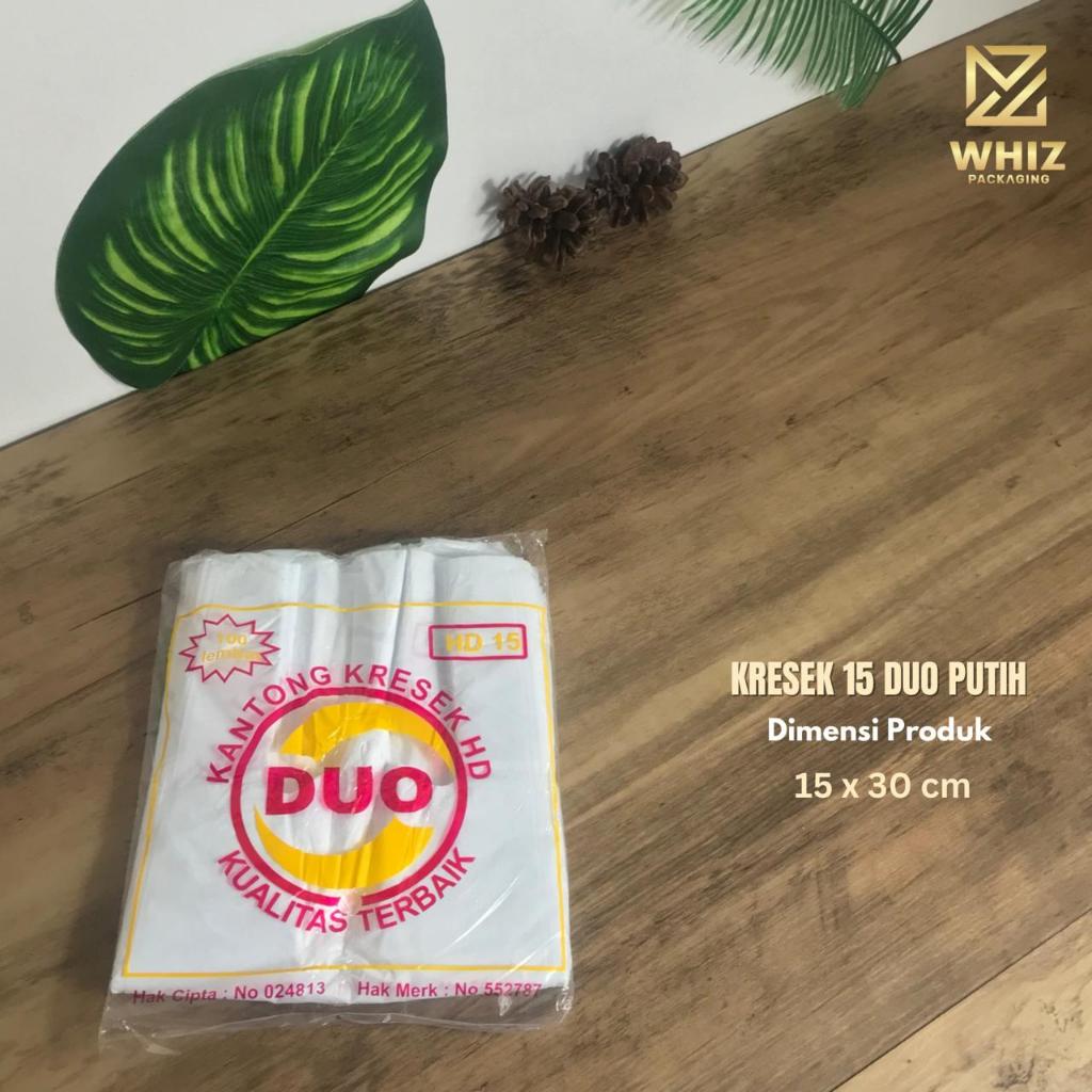 Kresek 15 Duo HD isi 100 Lembar Ukuran 15x30 Kresek Putih Murah