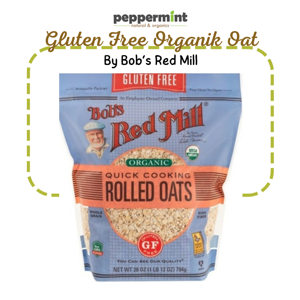 

Bob's Red Mill Gluten Free Organic Quick Cooking Rolled Oats (16oz/403gram & 32oz/907gram)