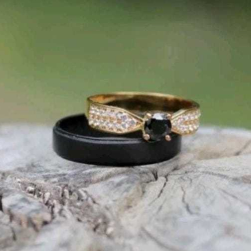 Cincin Couple C811 Nikah Tunangan Kawin – Perak Palladium Platinum Emas Putih Rosegold Black Plating