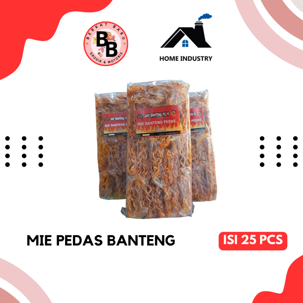

[BB SNACK] MI PEDAS BANTENG YU IS ISI 25PCS HARGA PER PACK