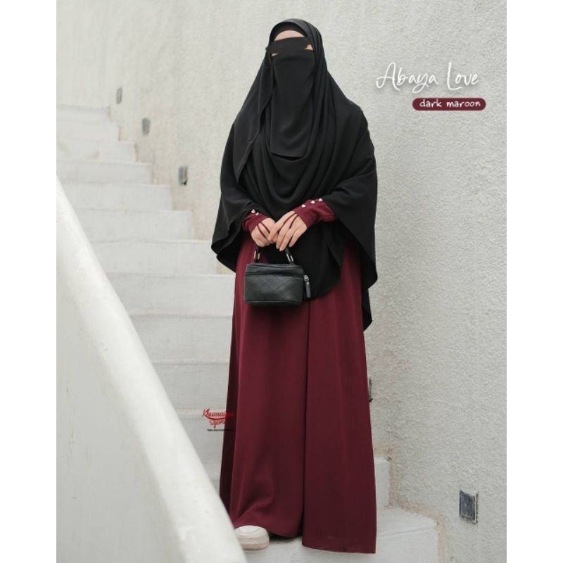 BISA COD PASHMINA BEST SELLER LOVE SERIES BY KHUMAIRA SYARI/JILBAB PASHMINA INSTAN POLOS HITAM