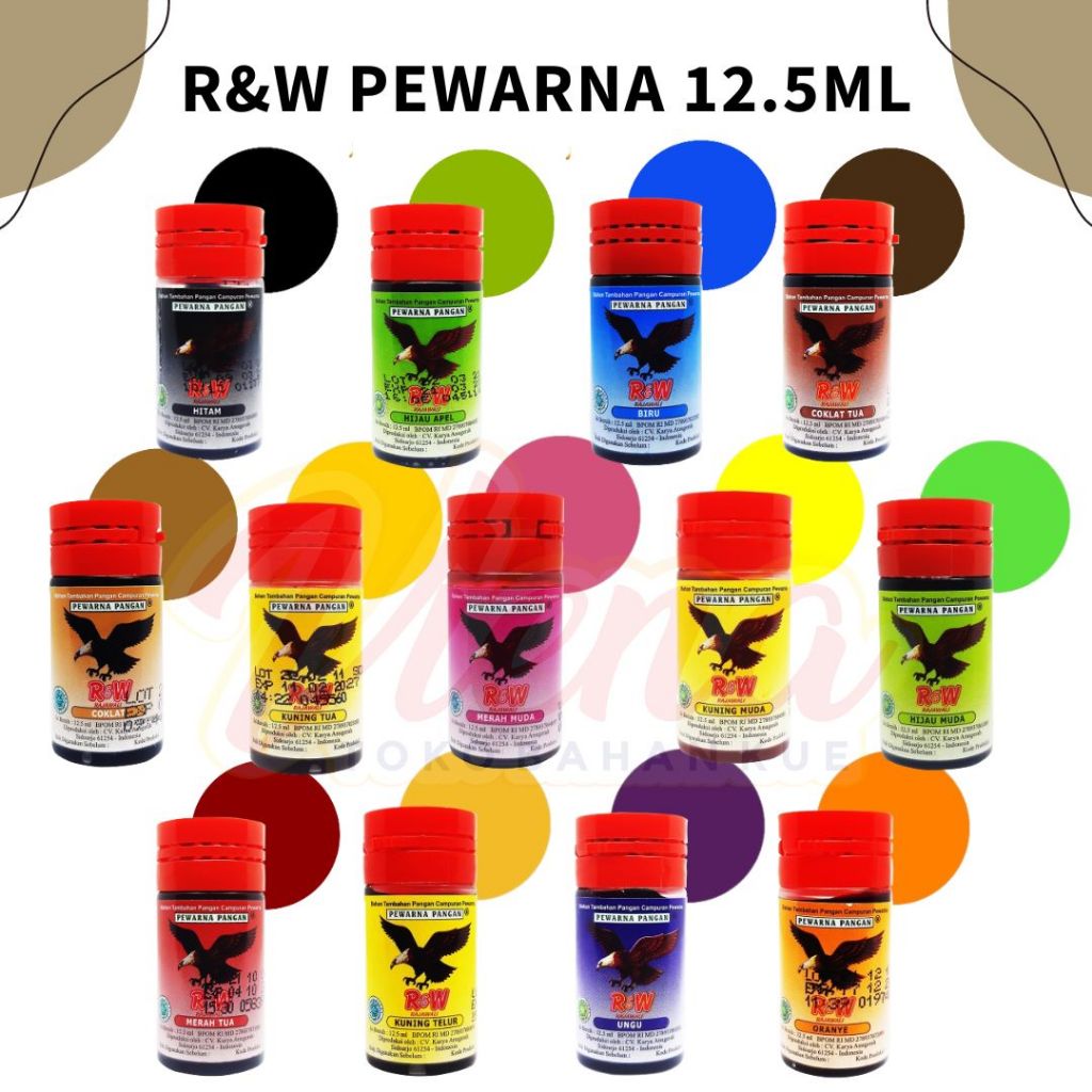 

RW / R&W Pewarna Makanan 12,5ML All Varian