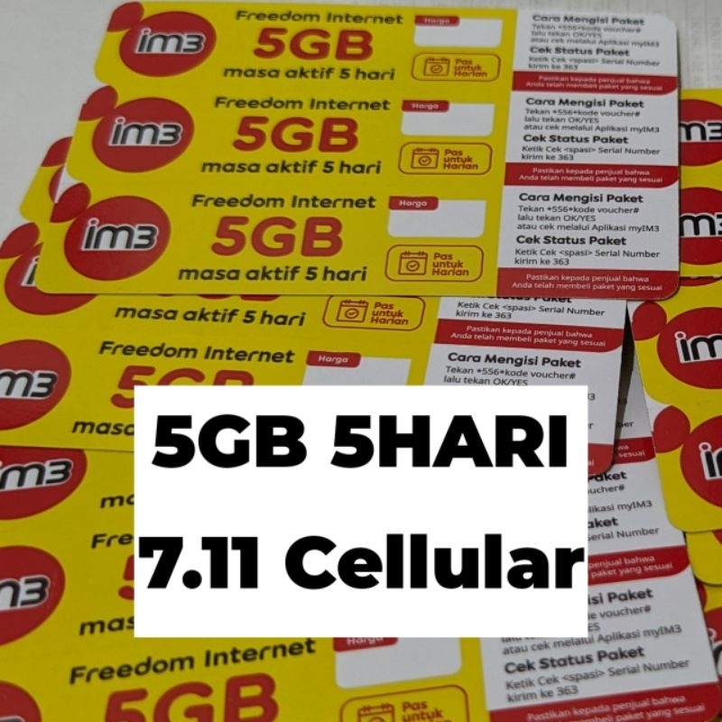VOUCHER INDOSAT 5GB 5HARI