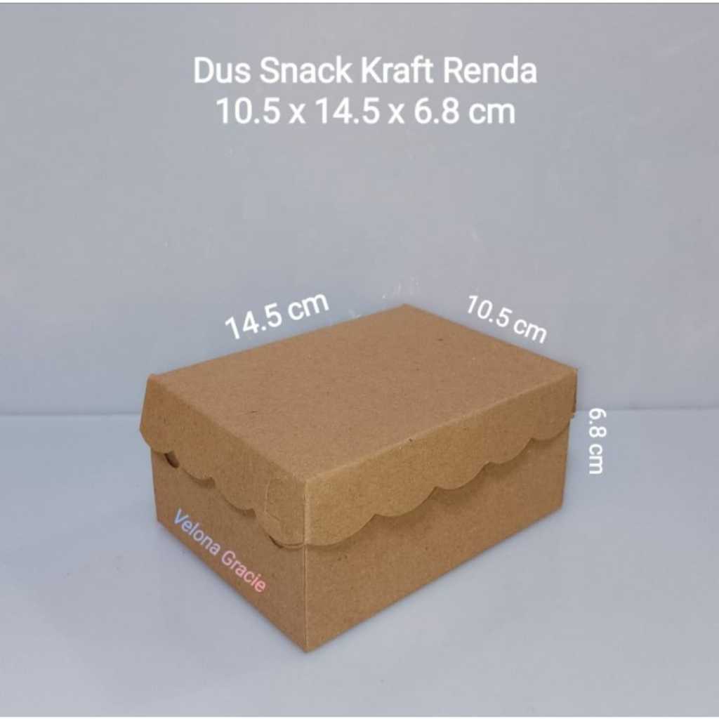 

Dus Kraft 10x14 Renda isi 50 pcs Kotak Kue Snack Box Coklat non lami