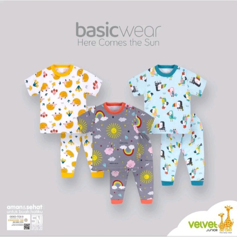 Setelan Pendek Panjang HERE COMES THE SUN Velvet Junior