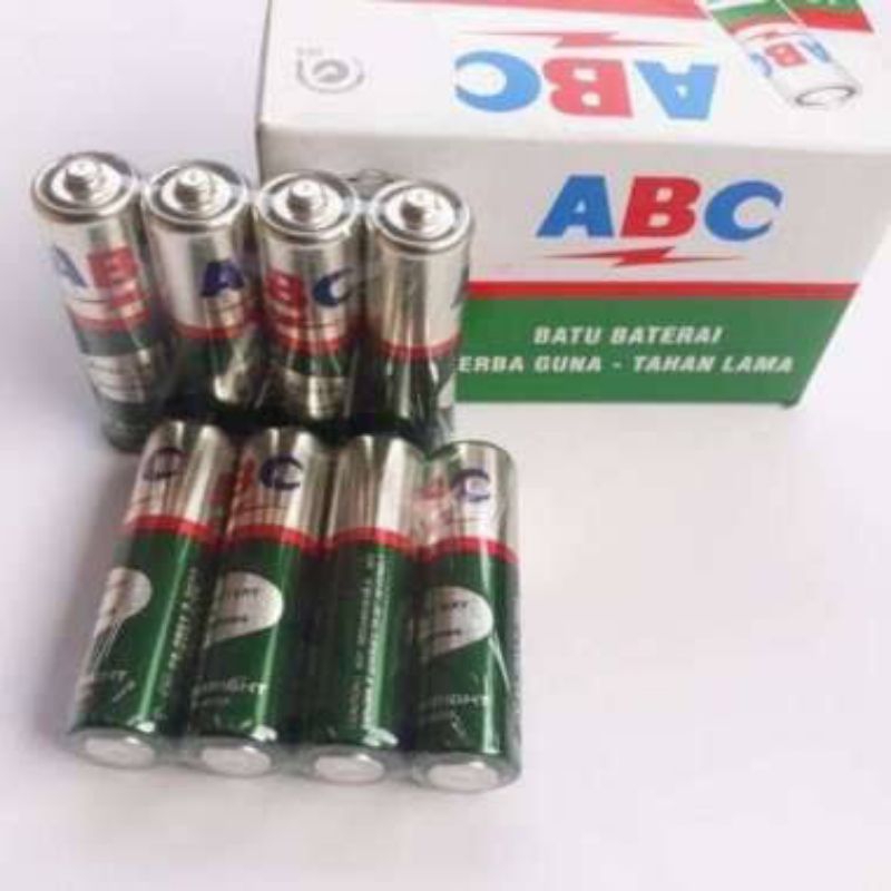 Baterai ABC AA berwarna hijau | baterai jam/remote