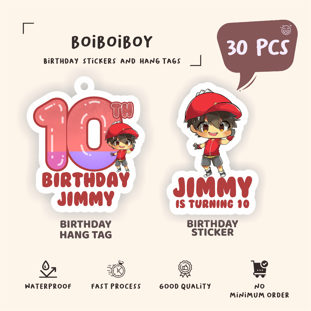 

(30pcs)label hang tag BOIBOIBOY /lucu cetak hang tag ulang tahun/label stiker diecut/murah/label ulang tahun/suvemir ultah/stiker diecut/hangtag diecut