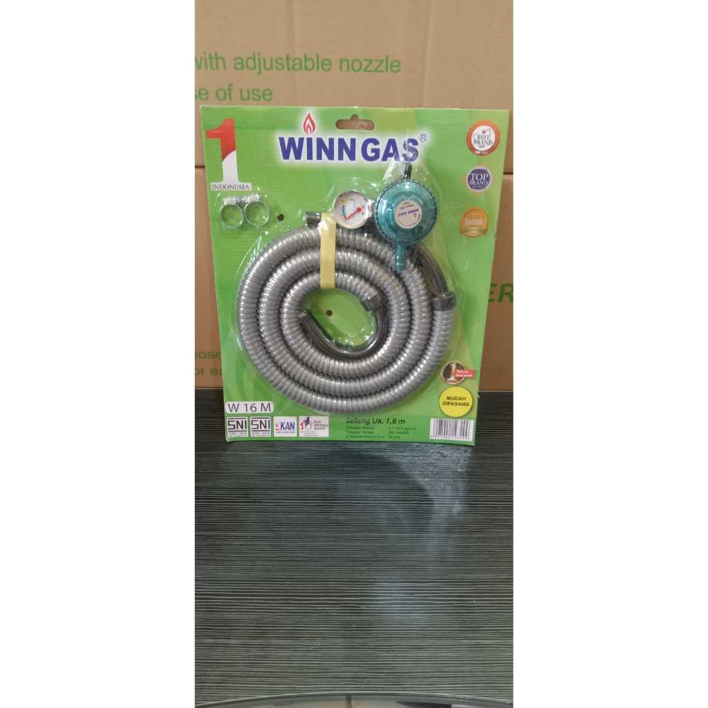 Winn gas -selang regulator winn gas dan selang winn gas regulator plus meter 1,8m