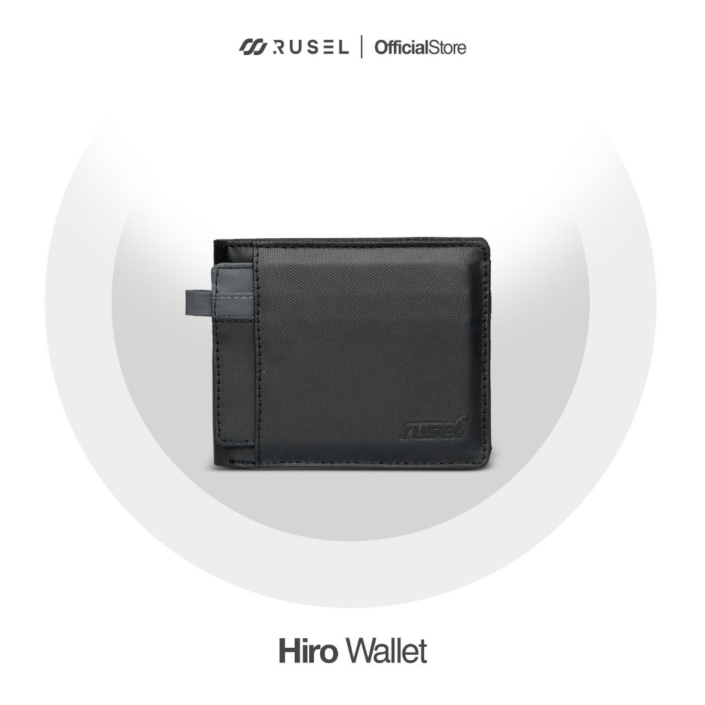 RUSEL CO - Wallet Hiro Dompet Lipat Pria Kanvas Premium Free Cardholder dompet pria dompet pria kere